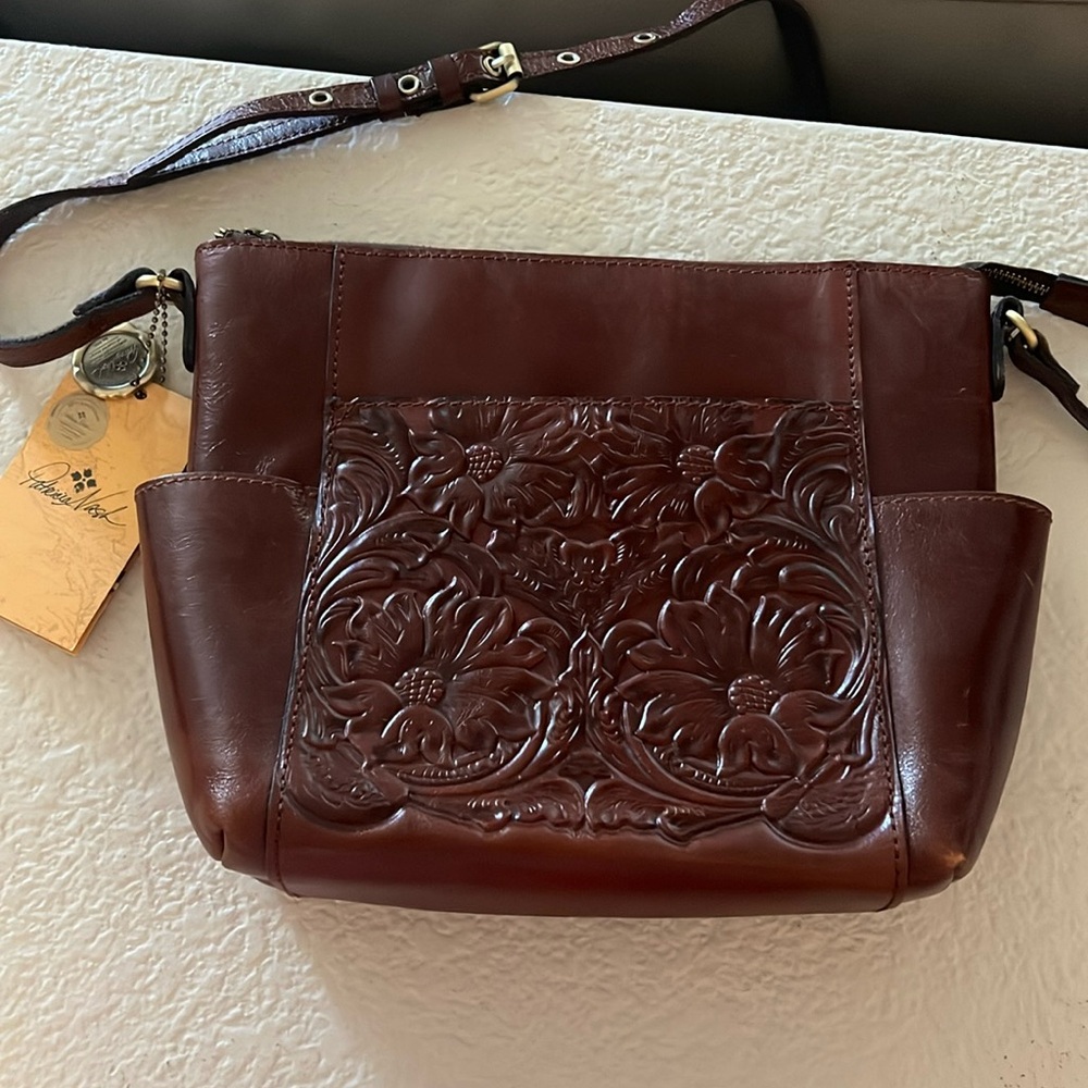 Tooled Vintage Veg Tan Patricia Nash